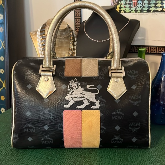 MCM Handbags - MCM Princess Lion Visetos Boston Duffle Bag